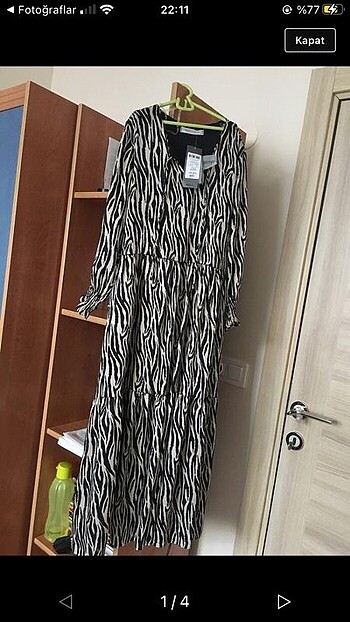 Zebra desen elbise