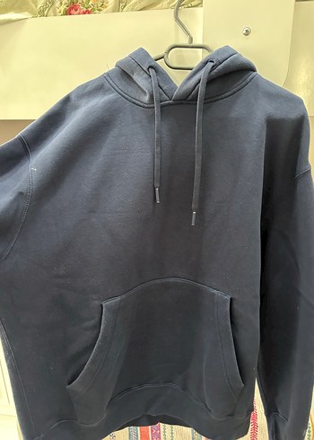 Kadın mavi Kapüşonlu Oversize Sweatshirt