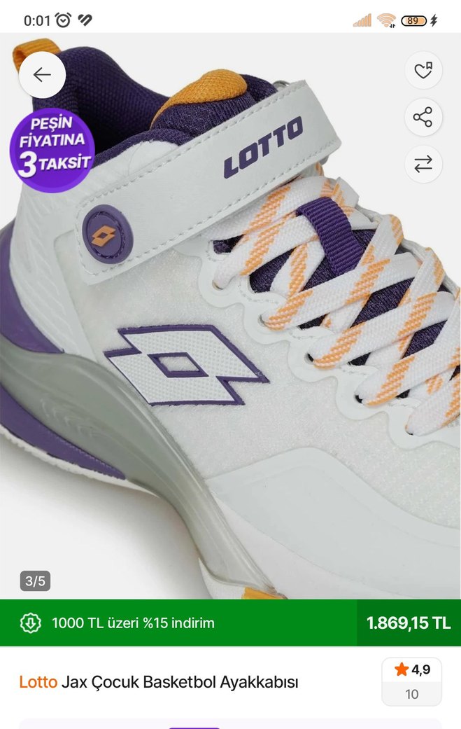 Lotto Erkek Çocuk Spor Ayakkabı Velcro - Görsel 2