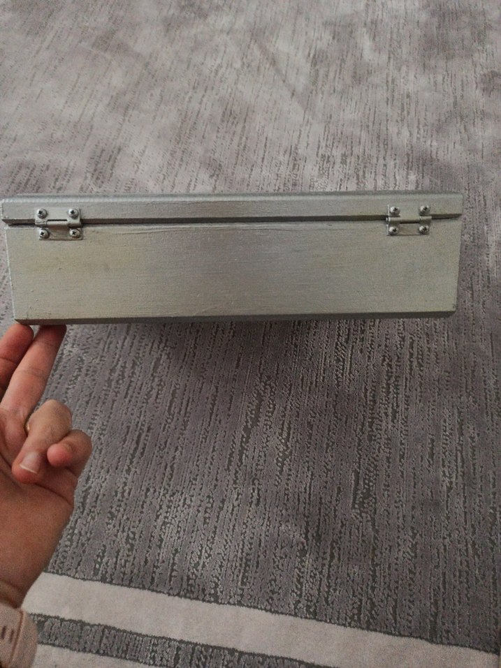 Ahşap Gri Makyaj Organizer Kutusu - Görsel 4