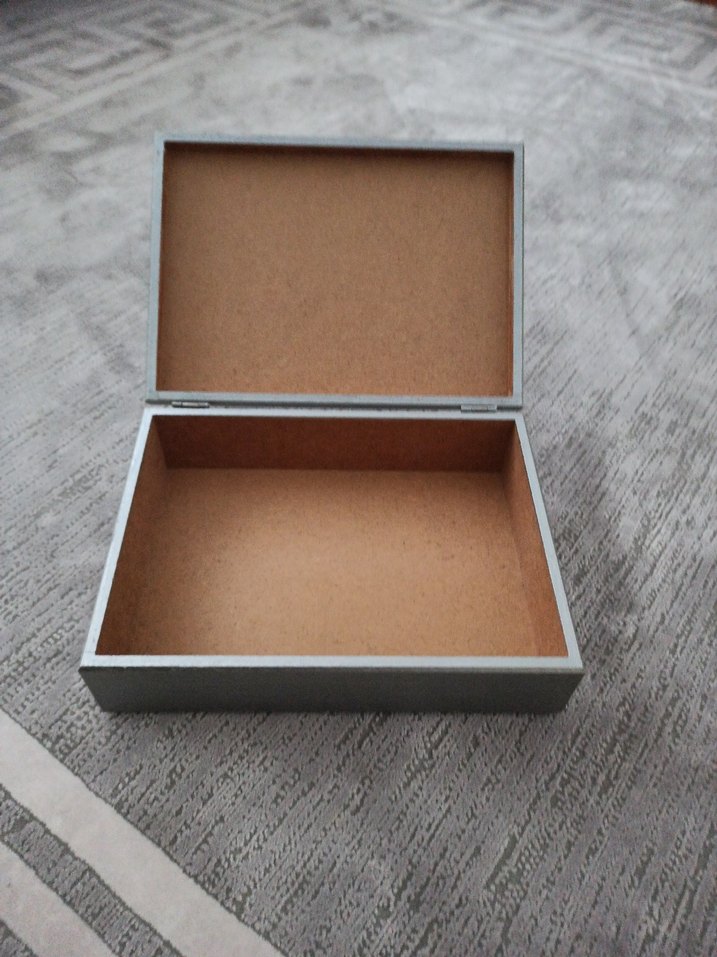 Ahşap Gri Makyaj Organizer Kutusu - Görsel 2