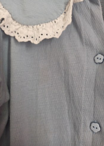 Fırfırlı Yaka Detayli elbise gomlek - Görsel 4