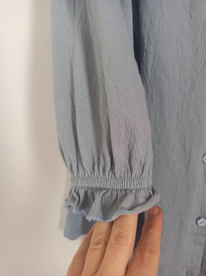 Fırfırlı Yaka Detayli elbise gomlek - Görsel 3