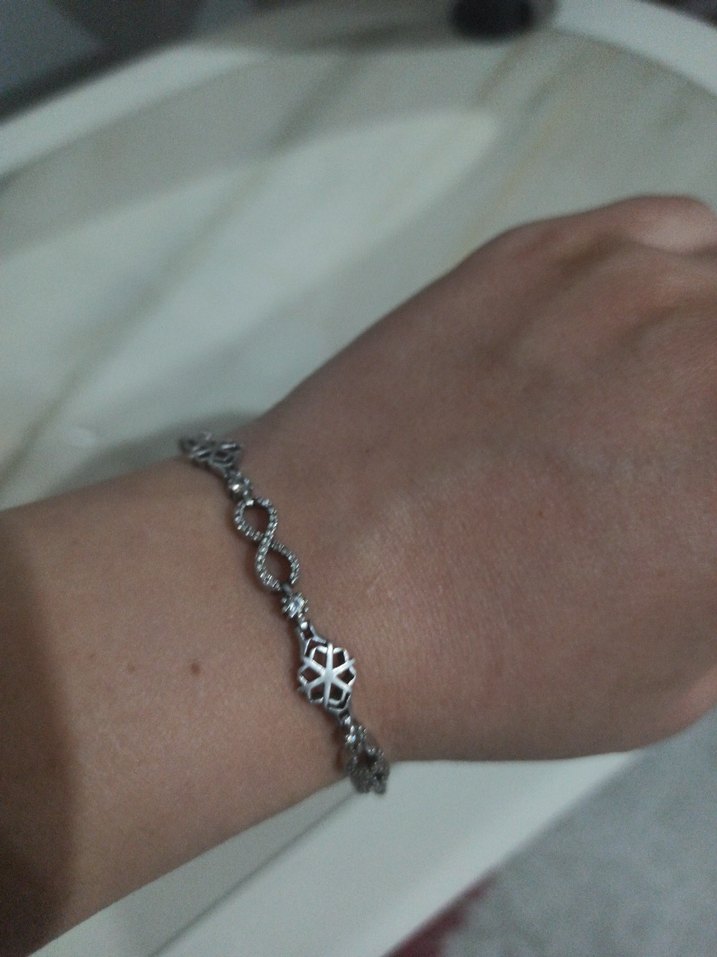 925 ayar gümüş Bileklik - Görsel 3