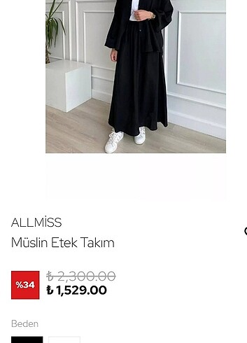Allmiss muslin etekli takim