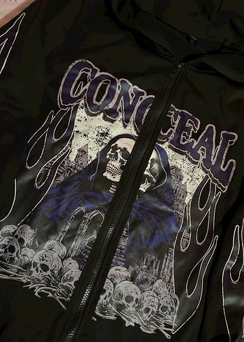 goth fermuarlı hırka