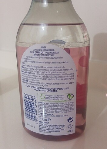 Beden Nivea Organik Gül Suyu İçeren Çift Fazlı Micellar Su