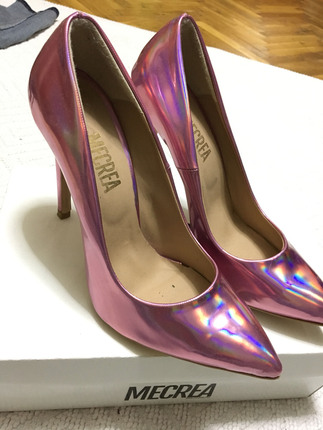 Mecrea Holografik pembe stiletto