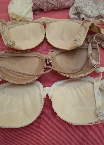 Bej Bohem Tarzı Dantelli Midi Sütyen - Görsel 2