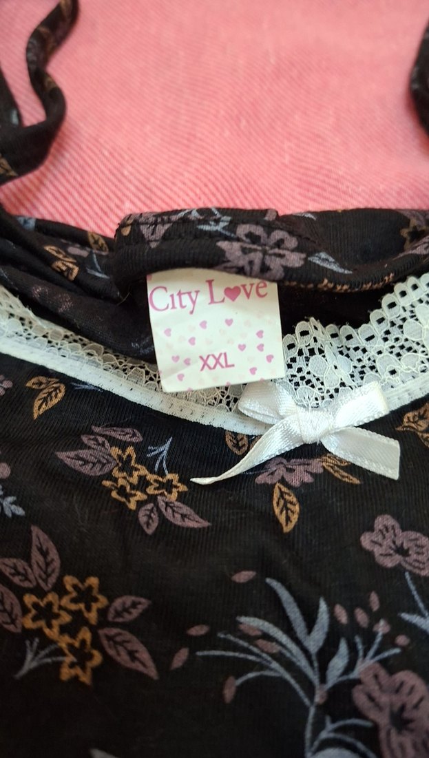 Koyu Kahverengi Desenli Mini Kadın Pijama Takımı - Görsel 3