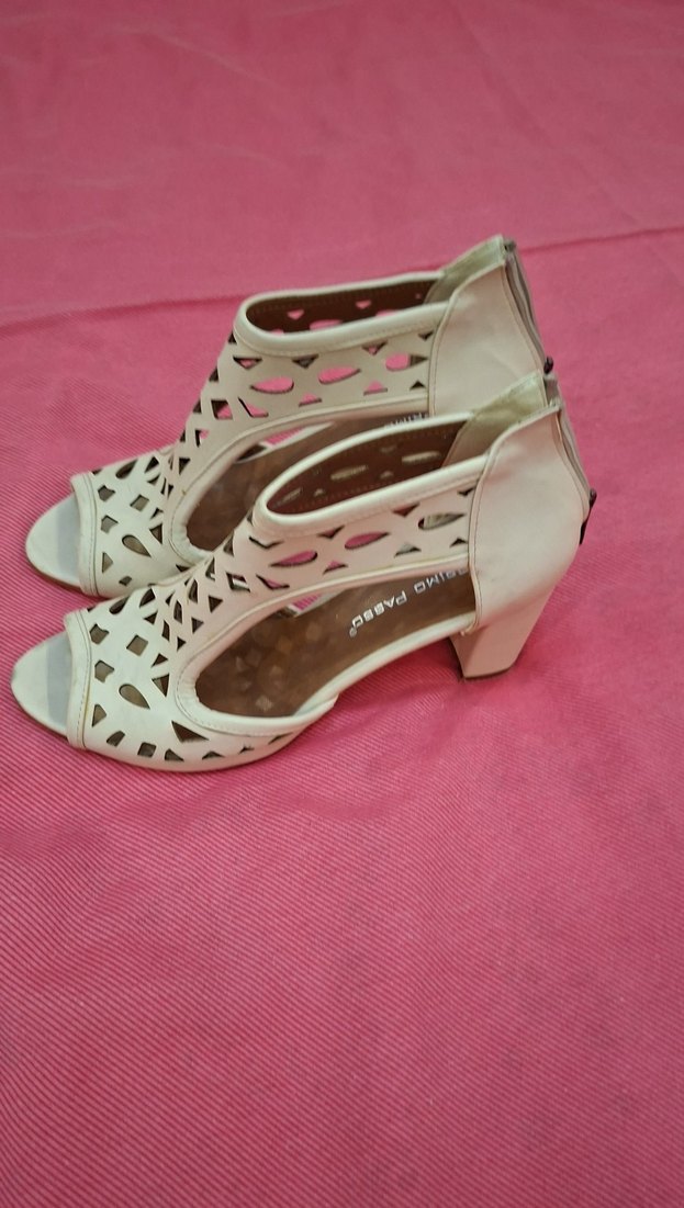 Bej Stiletto Topuklu Kadın Sandalet - Görsel 2