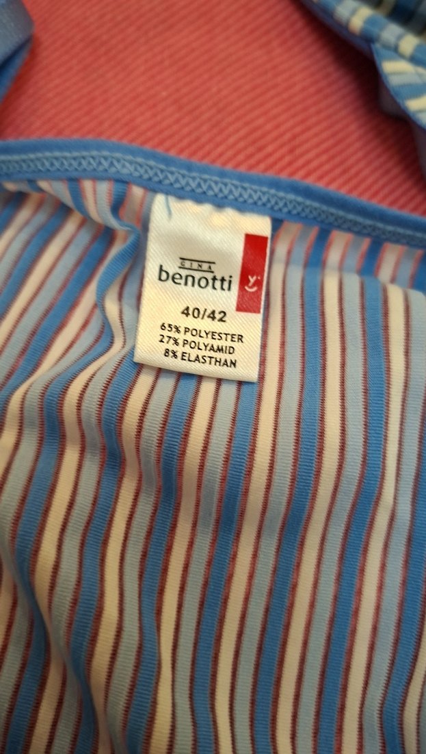 Mavi Çizgili Mini Askılı Kadın Pijama Takımı - Görsel 5