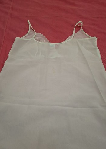 Nakışlı Beyaz Midi Kadın Gecelik - Görsel 4