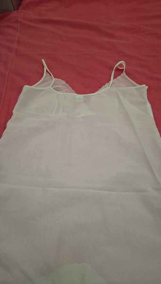 Nakışlı Beyaz Midi Kadın Gecelik - Görsel 4