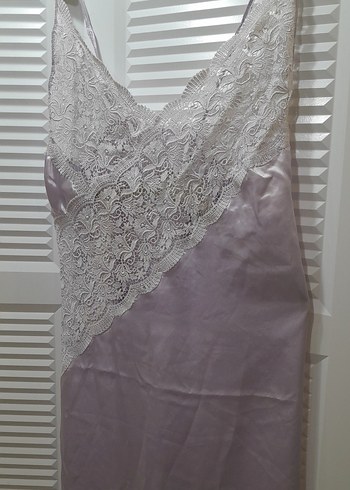 Diğer Vintage lila renkUzun Kadın Gecelik ve Sabahlık Takımı