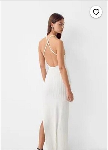 Bershka Bershka uzun beyaz elbise