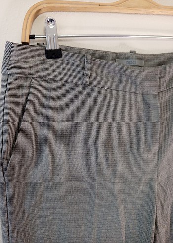 m Beden gri Renk Gri Keten Kumaşlı Kadın Pantolon