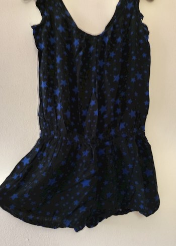 Kadın Mavi Yıldız Desenli Mini Tulum - Görsel 3