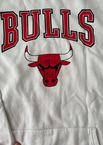 LC Waikiki Beyaz Bulls Baskılı Kapüşonlu Sweatshirt