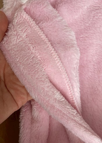 Kız Çocuk Pembe Kapüşonlu Bornoz - Görsel 4