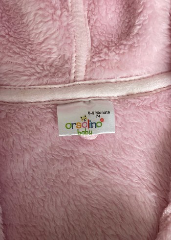 Kız Çocuk Pembe Kapüşonlu Bornoz - Görsel 3