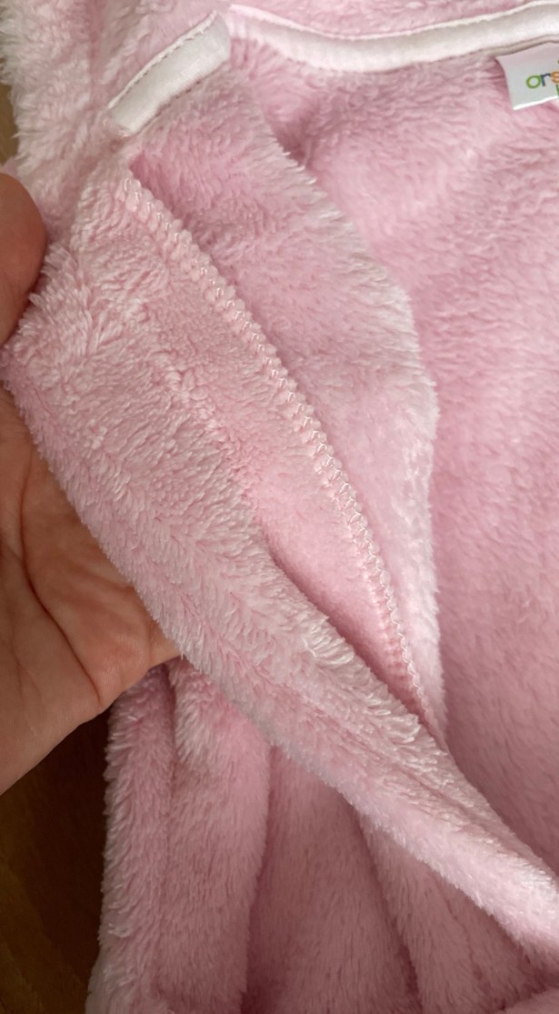 Kız Çocuk Pembe Kapüşonlu Bornoz - Görsel 4