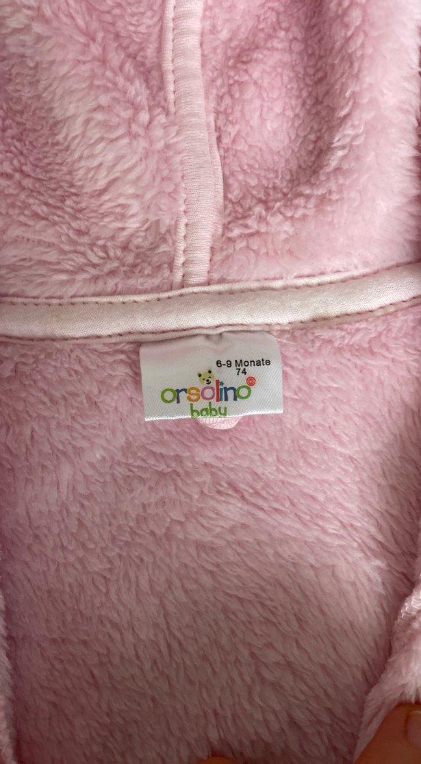 Kız Çocuk Pembe Kapüşonlu Bornoz - Görsel 3