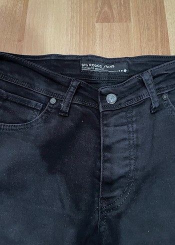 Erkek Siyah Regular Fit Denim Jean - Görsel 4