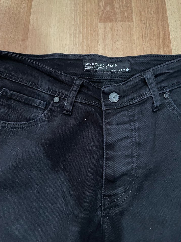 Erkek Siyah Regular Fit Denim Jean - Görsel 4
