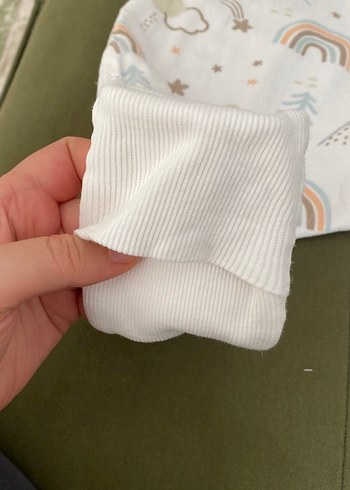 9-12 Ay Beden beyaz Renk Bebek uyku tulumu
