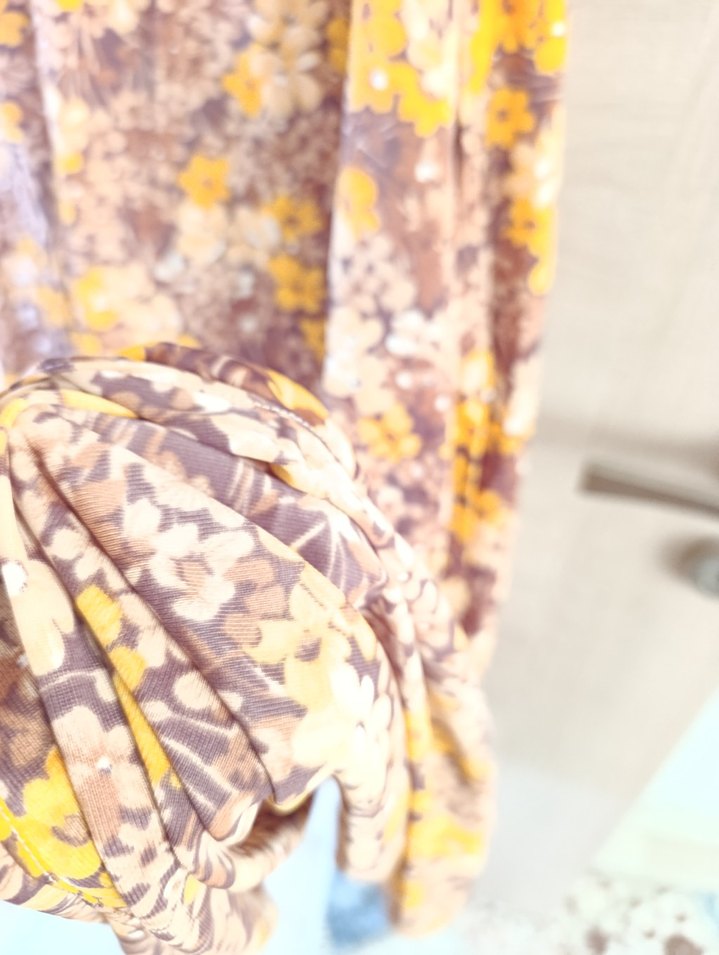 Bohem V Yaka Kolsuz Uzun Elbise - Görsel 2