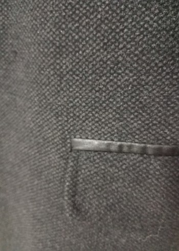 Gri Düğmeli Erkek Midi Kaban - Görsel 3