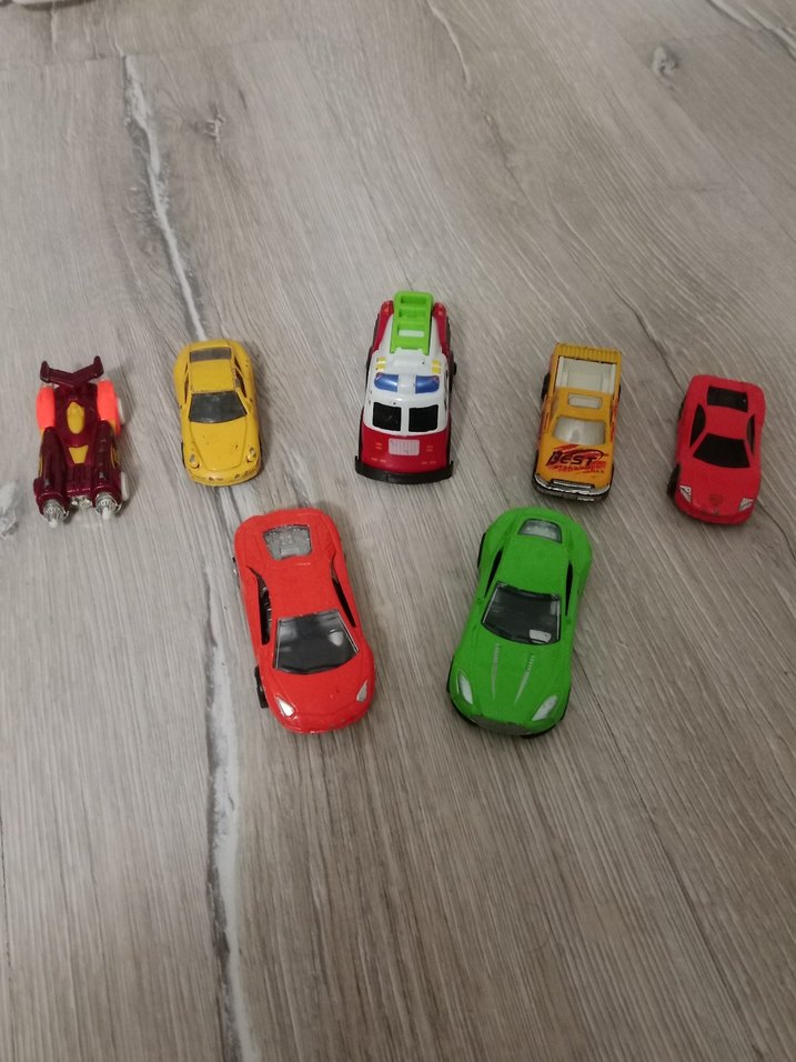 Renkli metal Oyuncak Araba Seti - Görsel 2