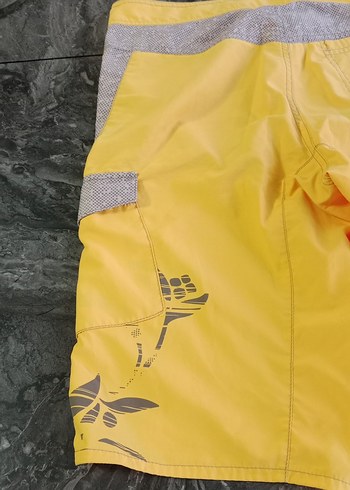 Gri Baskılı Sarı Adidas Erkek Şort - Görsel 6