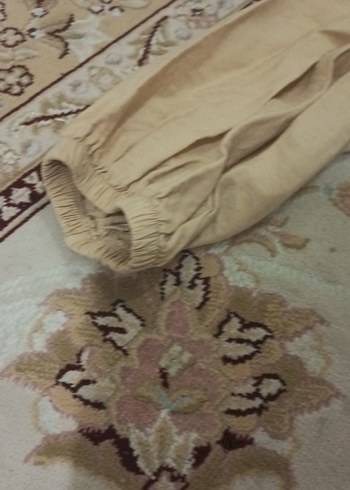 Kadın Bej Bohem Tarz Uzun Salaş Sabahlık - Görsel 2