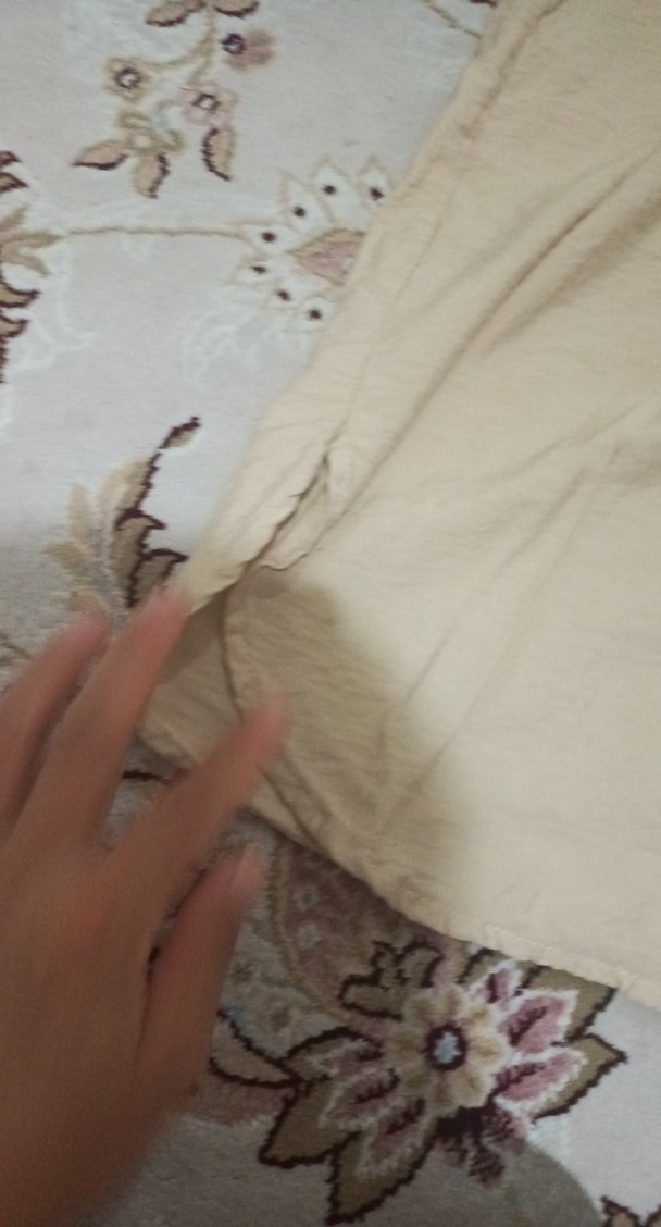 Kadın Bej Bohem Tarz Uzun Salaş Sabahlık - Görsel 5