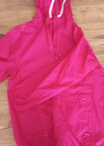 Quechua Çocuk Pembe Kapüşonlu Yağmurluk