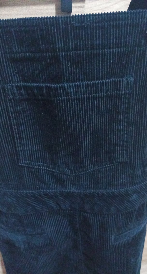 Kadın Siyah Denim Askılı Midi Salopet - Görsel 2