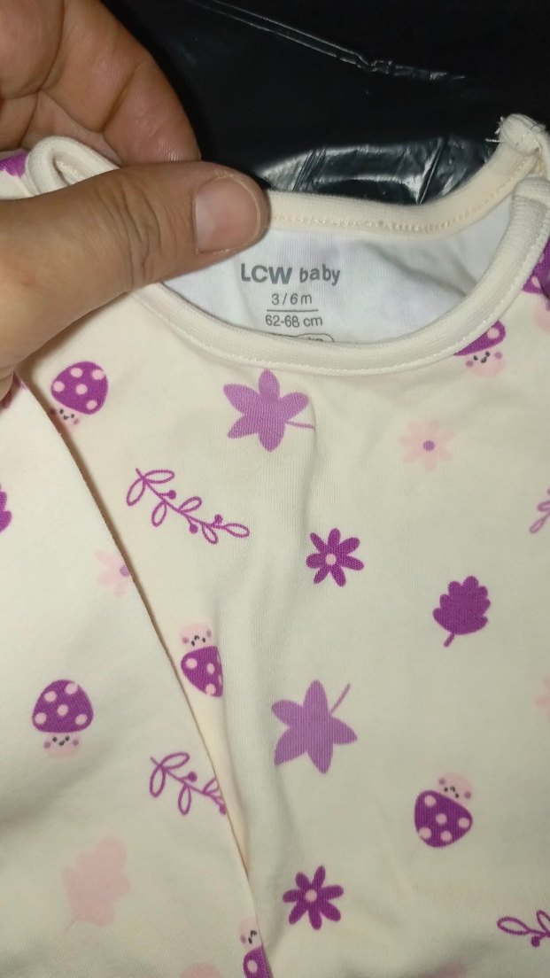 Uzun Kollu Çiçek Desenli Bebek Body - Görsel 4