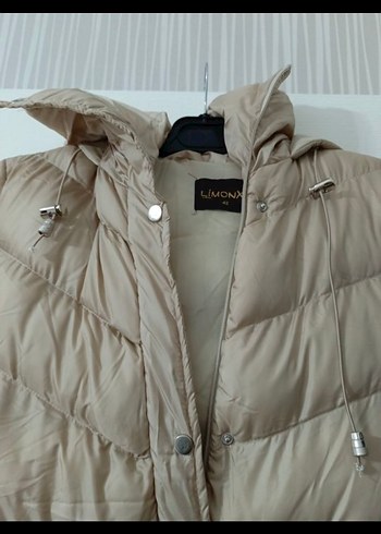 Bej Renk Kadın Şişme Kaban - Görsel 2