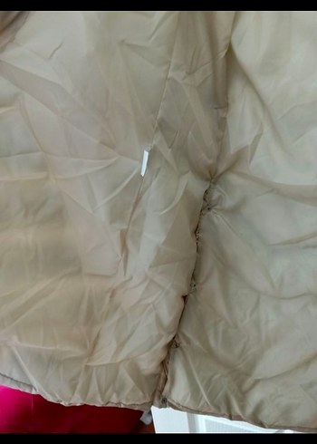 Bej Renk Kadın Şişme Kaban - Görsel 4