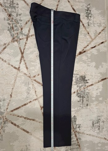 Lacivert Kadın Kumaş Pantolon Kemerli Midi Boy,Selen marka - Görsel 6