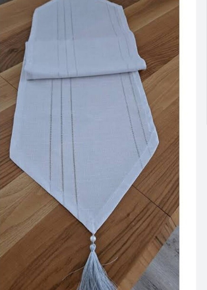 Beyaz,masa örtüsü ve runner - Görsel 4