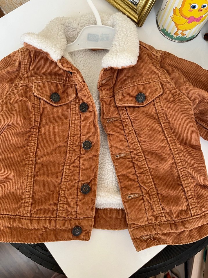 Kahverengi Erkek Çocuk Kürklü Ceket - Görsel 2