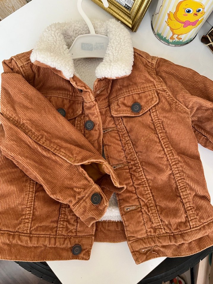 Kahverengi Erkek Çocuk Kürklü Ceket - Görsel 5