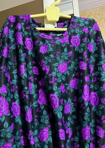 Bohem Tarz Mor Uzun Piliseli Elbise - Görsel 3