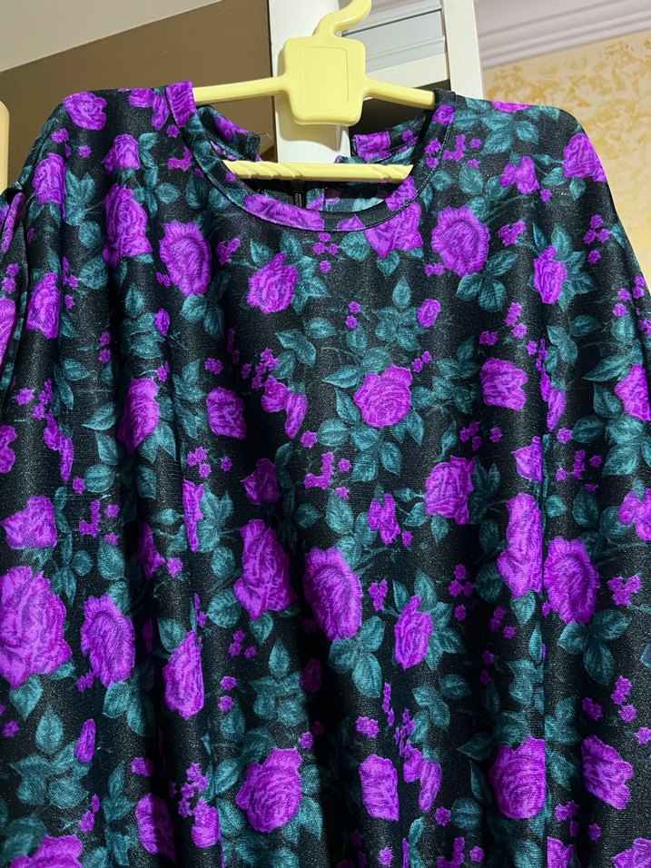 Bohem Tarz Mor Uzun Piliseli Elbise - Görsel 3