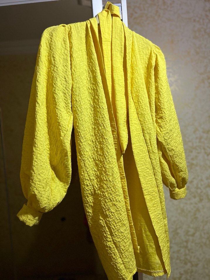Sarı  kadın kimanoUzun Kollu, Salaş - Görsel 3