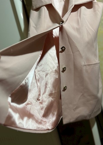 Bej Midi Düğmeli Kadın Yelek - Görsel 3