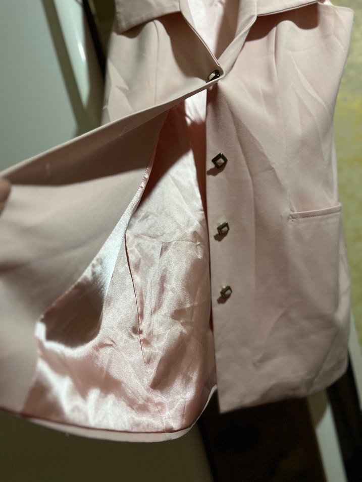 Bej Midi Düğmeli Kadın Yelek - Görsel 3